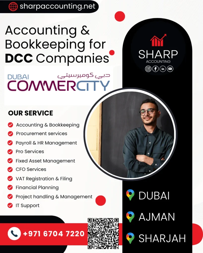 Accounting, Bookkeeping, CFO & Back Office Support for Dubai CommerCity (DCC) Companies