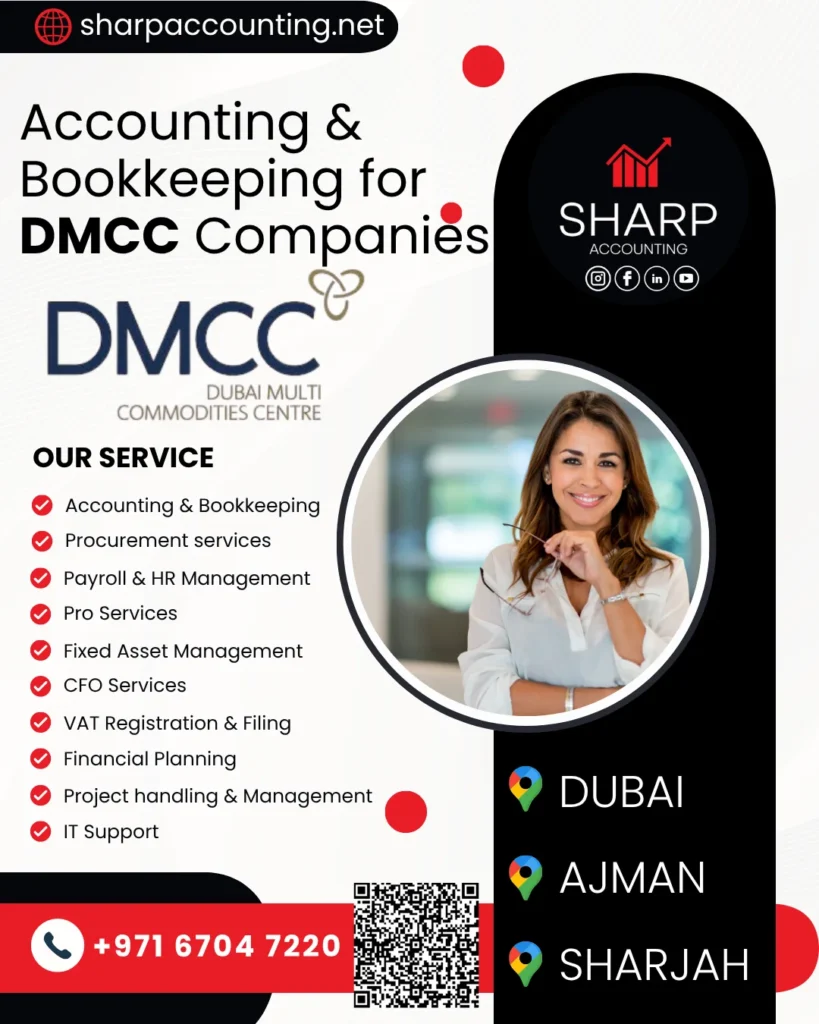 Accounting, Bookkeeping, CFO & Back-Office Support for Dubai Multi Commodities Centre (DMCC) Companies